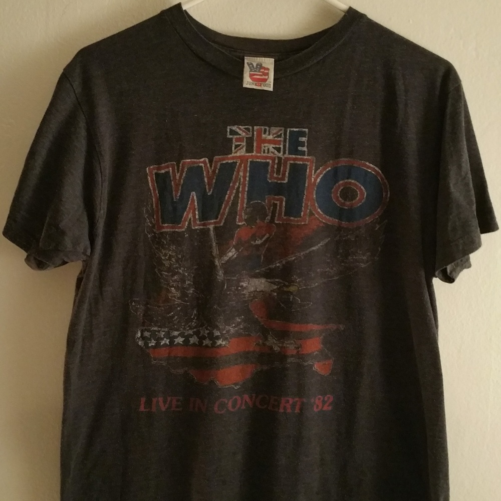 THE WHO Band Live In Concert ’82 Junkfood T Shirt